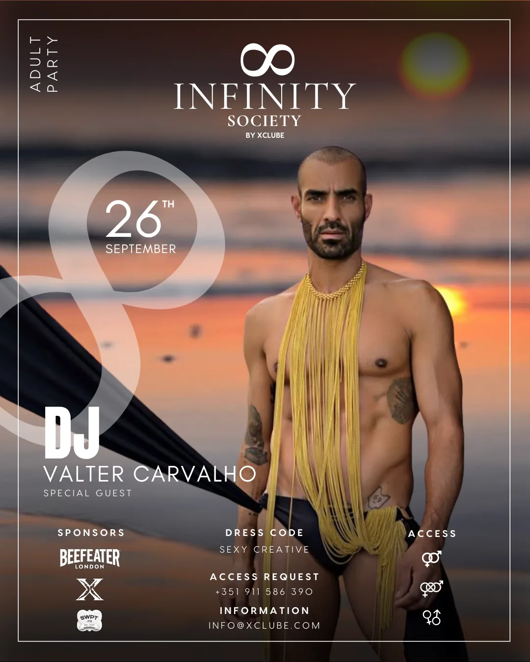 Affiche Infinity Society by XClube: edição de Setembro
